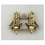 10K Gold Tower Bridge of London Charm/Pendant