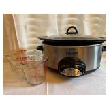Rival Crock Pot & 2 Glass Measuring Cups