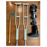Medical Brace, Crutches, Cane