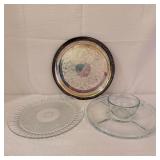 Silverplate Platter, Crystal Platter, Divided Dish
