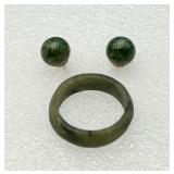 Jade Ring & Earrings