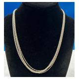 7-Strand Sterling Silver Chain Necklace