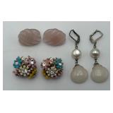 3 Pairs of Pierced Fashion Earrings
