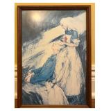 Vtg. Print Titled 'The Red Cross of Comfort'