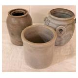 Lot of 3 Vintage Pottery Jars/Vessels