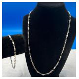 Matching Sterling Silver Necklace & Bracelet