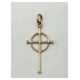 14K Gold Celtic Cross Pendant