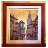 Seriolithograph 'Venice Yellow Sunset' Signed