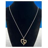 Avery Sterling & 14K Gold Heart Pendant, 925 Chain