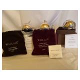 3 Wallace Silver Plated Sleigh Bell Ornaments