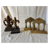 Fleur de Lis & Greek Temple Bookends