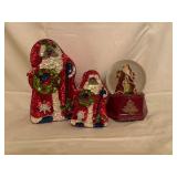 Lot of 3 Santa Decor