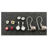 3 Pairs of Sterling Silver Earrings