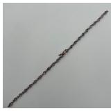 Broken Sterling Silver & Amethyst Bracelet