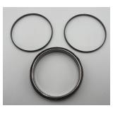 3 Black Metal Bracelets