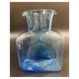 Vintage Blue Blenko Vase 8 1/4"