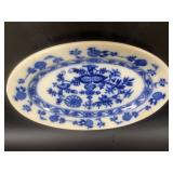 Antique Oval Platter "Blue Onion" Pattern