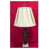 Neoclassical Bronze Lamp w/Italian Marble Base