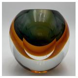 Vtg. Murano Sommerso Art Glass Vase