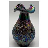 Vtg. Fenton Amethyst Carnival Glass Vase