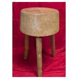 *Antique Round Tripod Butcher Block