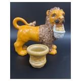 VTG Staffordshire-Style Lion&St. Clair Holder