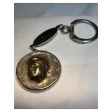1966 Kennedy Half Dollar Embossed Coin Keychain