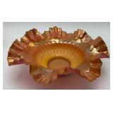 Fenton Marigold Iridescent Glass Candy Dish