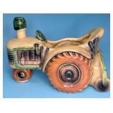 Vintage Ceramic Planter Shaped Tractor