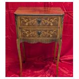 *Antique Louis XV Accent Table w/Floral Design