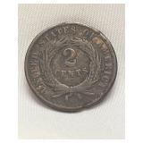 Rare 1864 Two Cent Piece