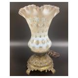 Fenton VTG French Opalescent Coin Dot Boudoir Lamp