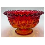 Vtg. L.E. Smith Glass Co. Pedestal Bowl
