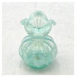 Signed & Dated 1996 Fenton Blue Opalescent Vase