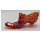 Vtg. Fenton Amberina Glass Shoe