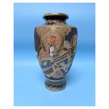 Antique Hand Painted Japanese Satsuma Ware Vase