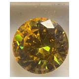 20 MM RD GOLDEN CUBIC ZIRCONIA