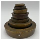 Vintage Graduated Brass Weights