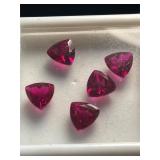 5 - 7x7MM LAB CREATED RUBY