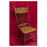 *Vtg. American Oak Pressed Back Chair