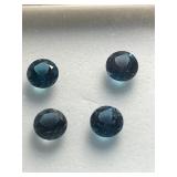 4 - .90CTW 5MM RED SOUTH SEA TOPEZ