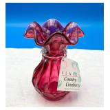 Fenton ï¿½Country Cranberryï¿½ Art Glass Vase
