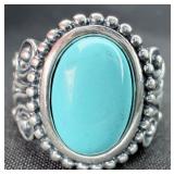 Vintage Avon Sterling Silver Turquoise Ring