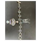 Sterling Silver Geode Set