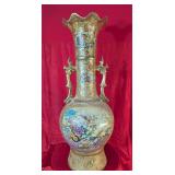 *Incredible 42" Hand Painted Satsuma Floor Vase