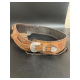 Vintage Leather Cowboy Gun Belt & Holster Set