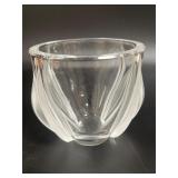 Lalique "Deux Tulipes" (Two Tulips) Crystal Vase