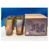 VTG New Indiana Glass Carnival Glass Cooler Set