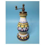 Hand-painted Italian Ceramic Pepper Grinder