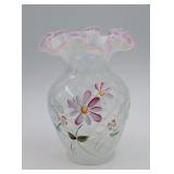 Fenton Hand Painted Opalescent 5ï¿½" Vase